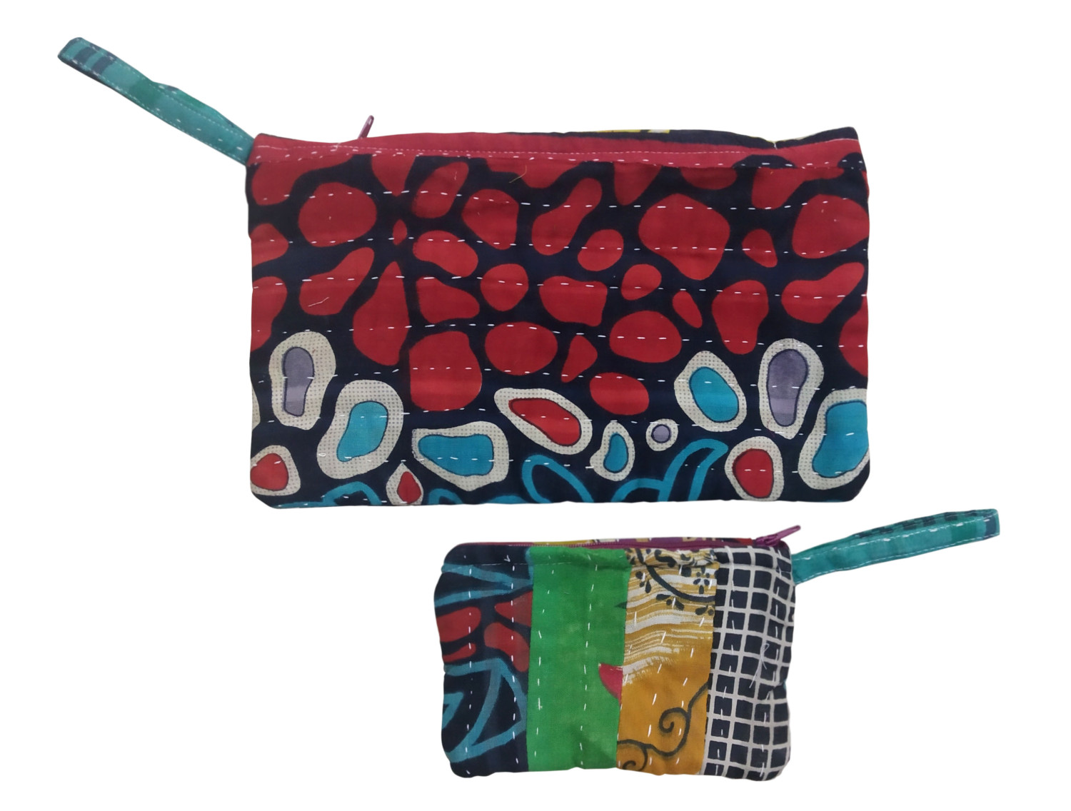 Vintage Cotton Kantha Gudri Pouch Pencil Case