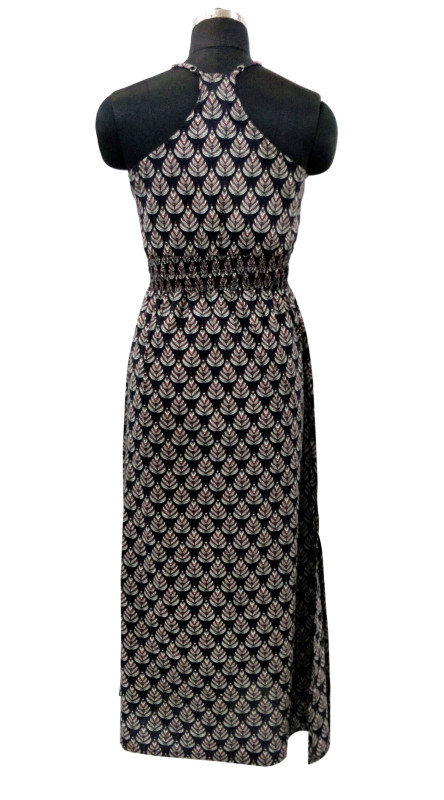 Cotton Printed Sun Dress with Buttons