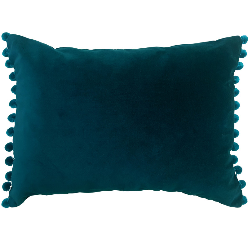 Cotton Velvet Pom-Pom Lace Lumber Cushion Cover