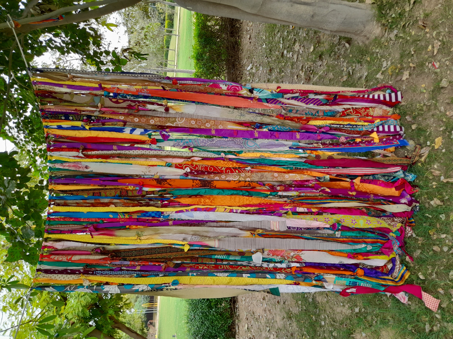 Vintage sari Rag Curtain