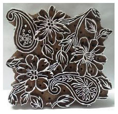 Wooden Hand Block Paisley Design