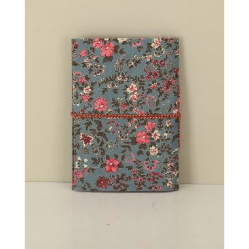 Printed Cotton Fabric Diary With White Paper