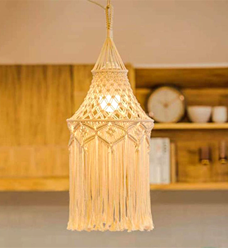 Cotton Macrame Lampshade