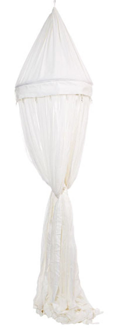 Cotton Dyed Mosquito Net Round White