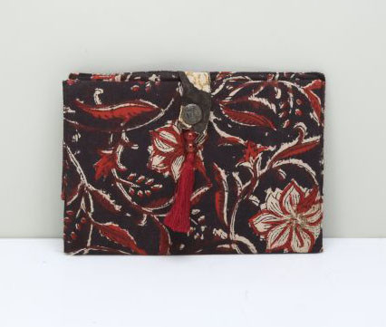 Cotton Hand Block Printed Card Holder Wallet