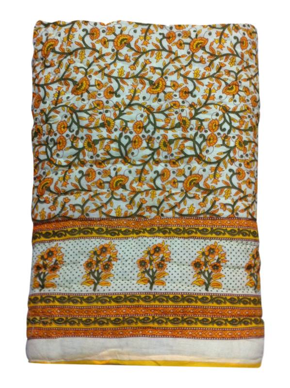 Cotton Printed Quilt Yellow