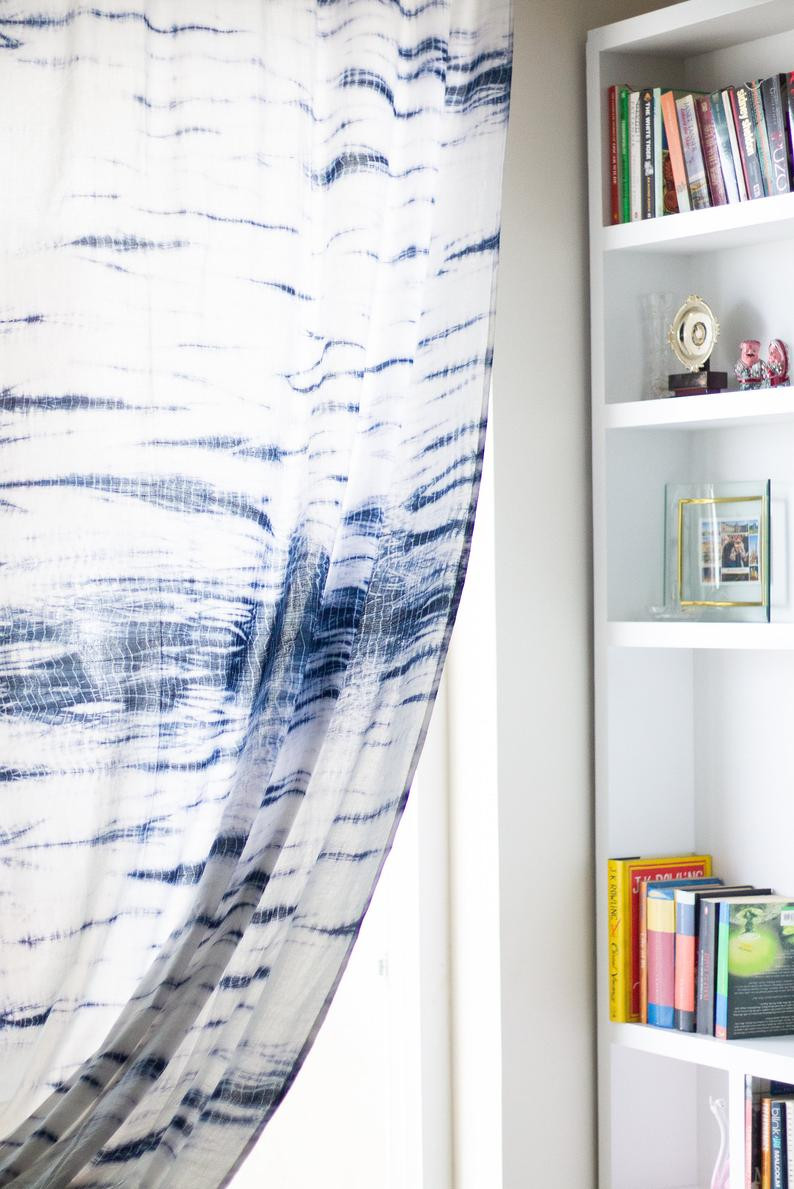 Cotton Voil Shibori Tie & dye Curtain