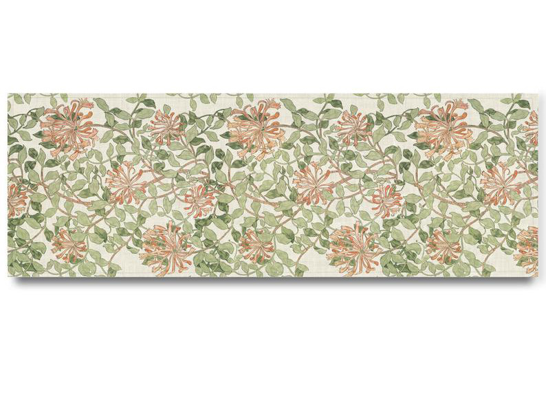 Linen Natural Grey Printed Table Runner