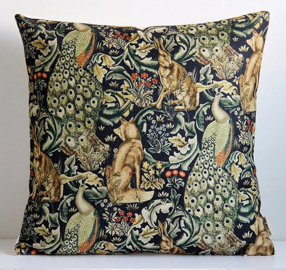 Cotton Linen Printed Animal design Cushion Cover