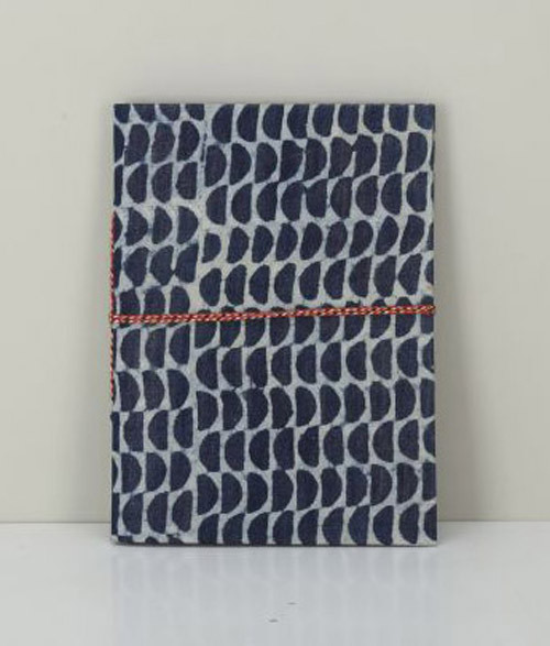 Printed Chanderi Fabric Diary With White Paper