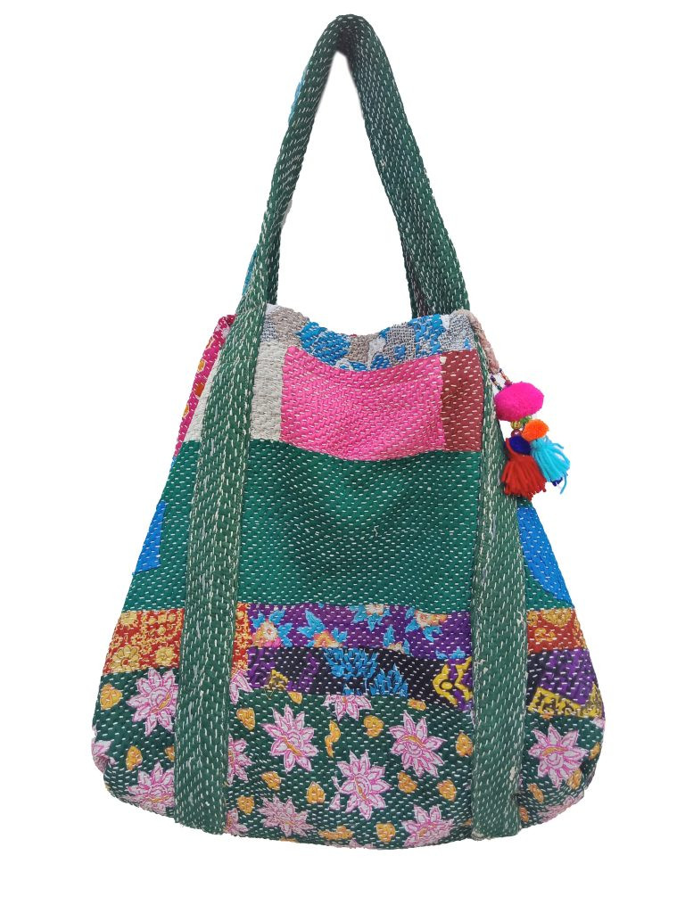 Vintage Cotton Kantha Gudri Shopping Multi Color